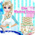 Elsa Washing Dishes játék