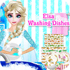 Elsa Washing Dishes játék